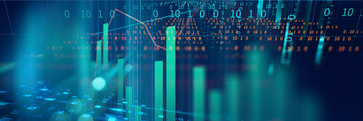 Abstract graph with numbers in the background